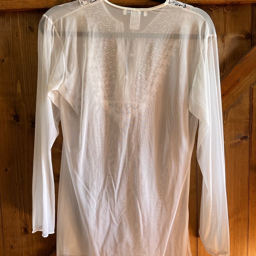 Escanté sheer chemise with lace detail - Picture 2 of 2